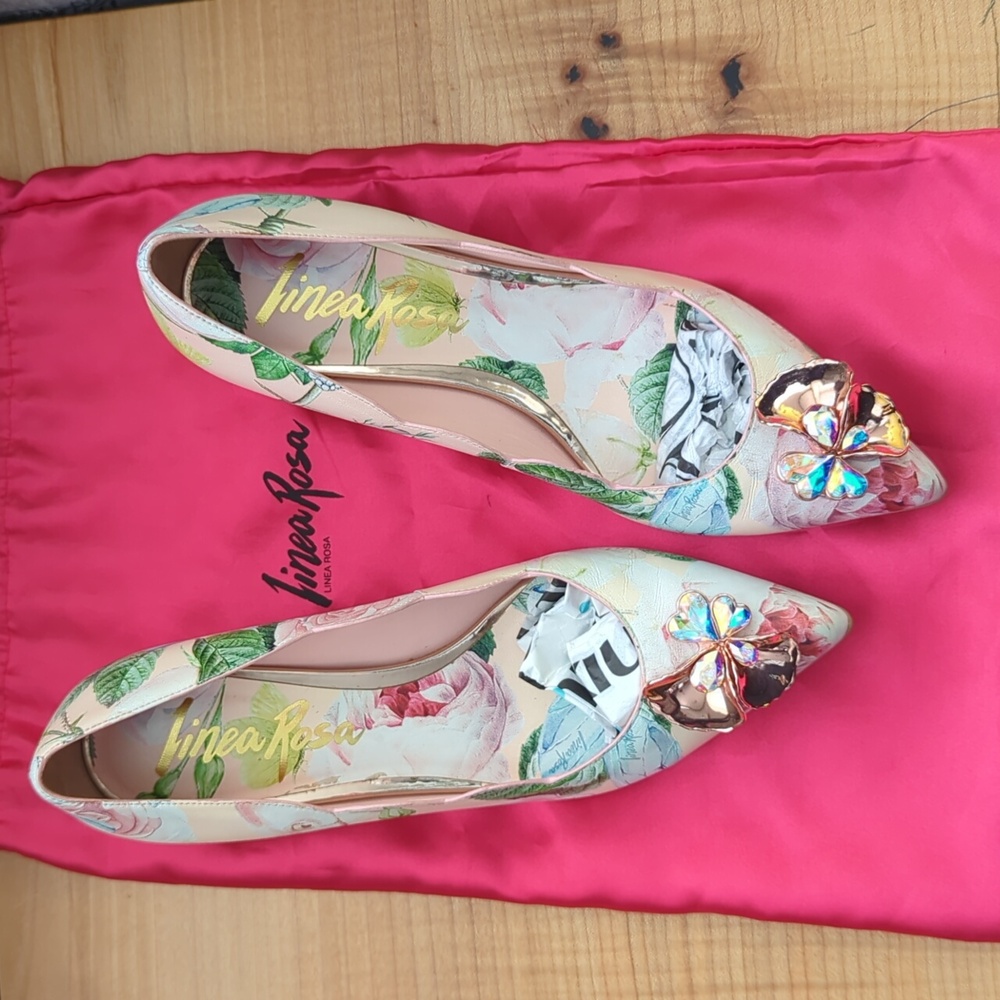 GUC Sz 37 Linea Rosa kitten heels 👠👠